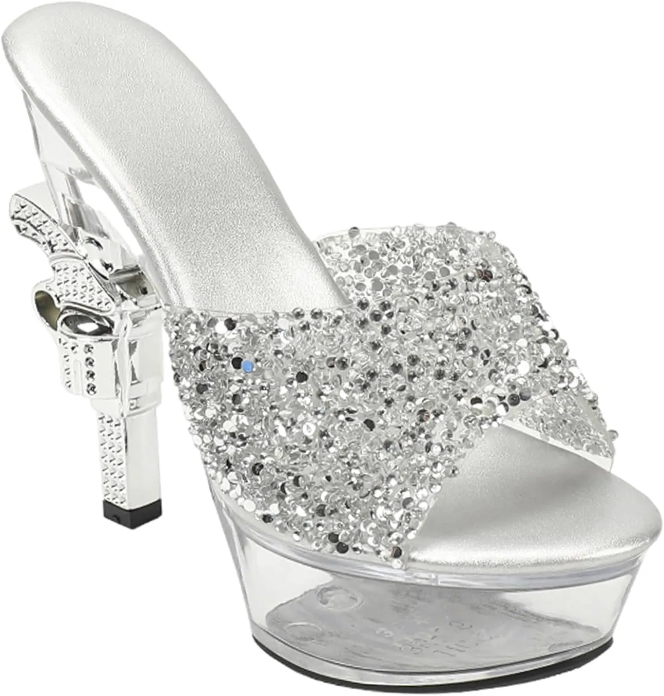 15Cm High Heels Waterproof Platform Open Toe Sandals Transparent Shoes Women Stiletto Shoe for Wedding Party Pumps