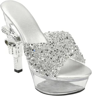 15Cm High Heels Waterproof Platform Open Toe Sandals Transparent Shoes Women Stiletto Shoe for Wedding Party Pumps