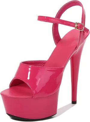 15CM/5.90IN Stripper Heels Women Shoes Summer Platform High Heels Sandals Thin-Heeled Sexy Nightclub Model Catwalk Shoes