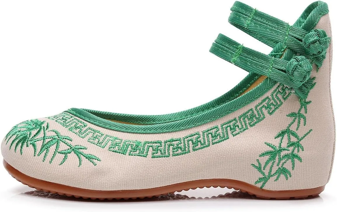 2025 Women's Embroidery Wedge Party Dress Flats Shoes Casual Chinese Traditional Floral Cheongsam Walking Shoes