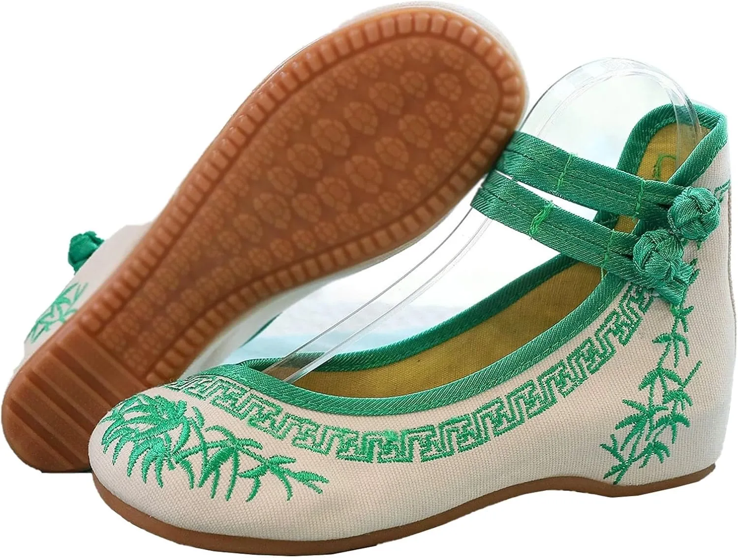 2025 Women's Embroidery Wedge Party Dress Flats Shoes Casual Chinese Traditional Floral Cheongsam Walking Shoes