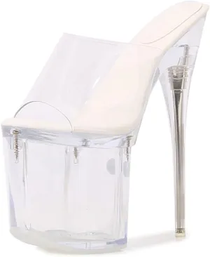 20CM/7.87IN Women Sexy High Heels Stiletto Waterproof Platform Sandals Wedding Party High Heels Shoes Pole Dancer Stripper Beach Sandals Sizes 35-43