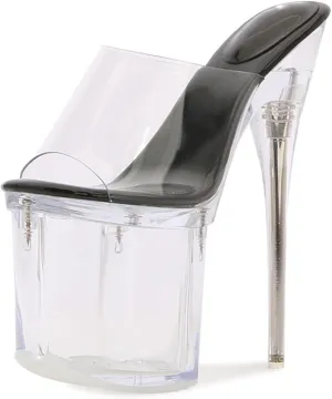 20CM/7.87IN Women Sexy High Heels Stiletto Waterproof Platform Sandals Wedding Party High Heels Shoes Pole Dancer Stripper Beach Sandals Sizes 35-43