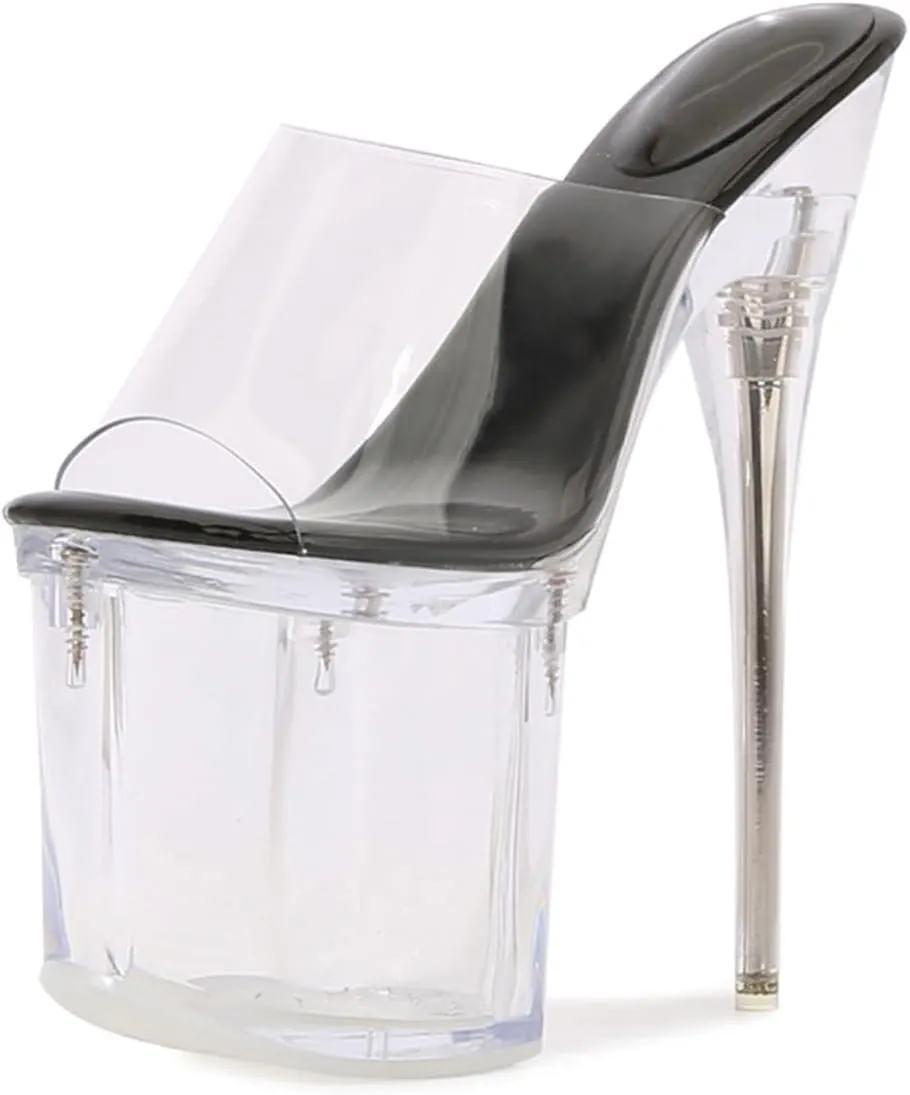 20CM/7.87IN Women Sexy High Heels Stiletto Waterproof Platform Sandals Wedding Party High Heels Shoes Pole Dancer Stripper Beach Sandals Sizes 35-43