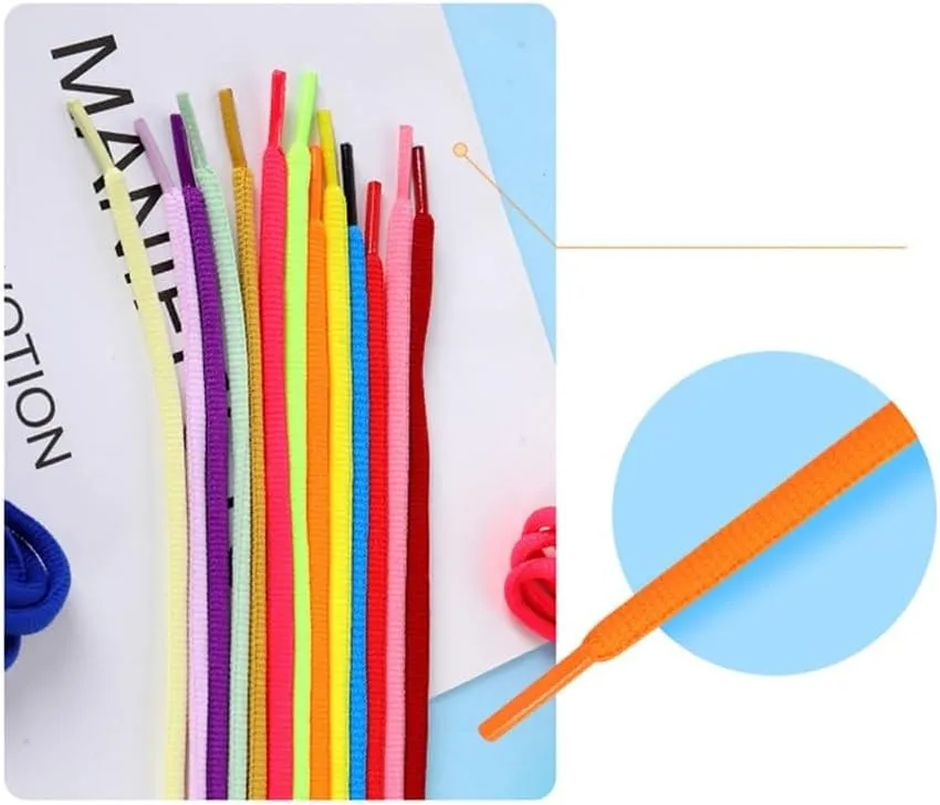 3Pairs Semi-circular Shoelace Sneakers Canvas Shoes Basketball Shoes Black And White Color Shoelaces.