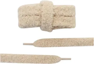 5Pairs Soft 15mm Big Fat Fluffy Fuzzy Laces Wide Flat Plush Towel Shoelaces Design Perfect For Women Casual Sneakers Match