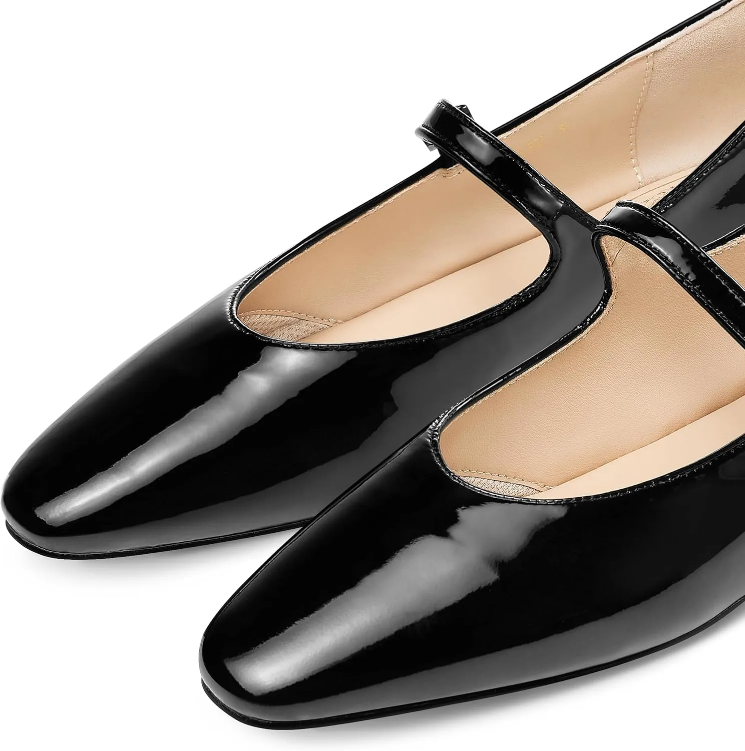 7or9 Mary Jane Flats Women Comfortable Mary Jane Shoes for Women Air-Touch Foam Lambskin Casual Shoes- Silver, Brown, Almond, Black