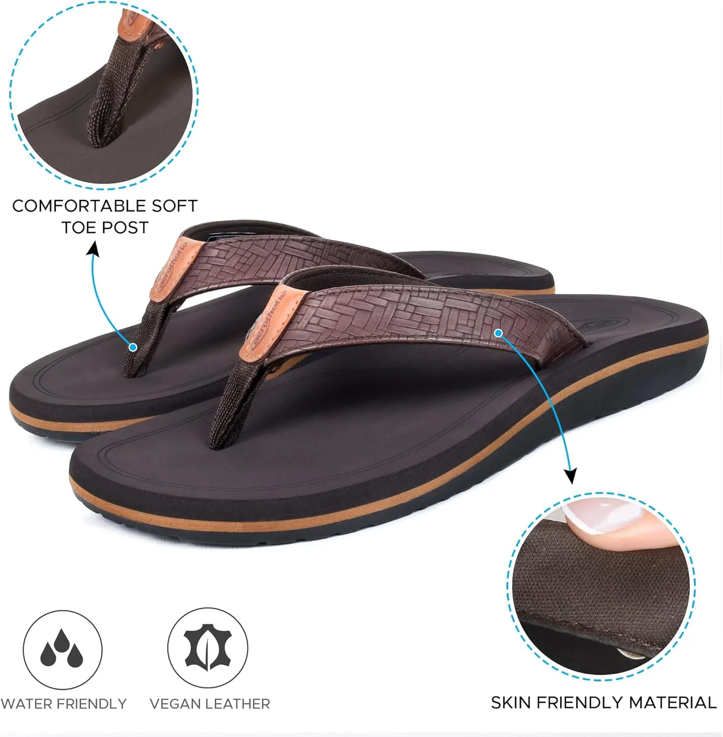 AEROTHOTIC Flip Flops Arch Support Womens – Slip On Recovery Plantar Fasciitis Relief Orthotic Slippers – Lightweight Thong Cushioning Sandals Women – Indoor Outdoor Beach Yoga Mat Footbed Footwear