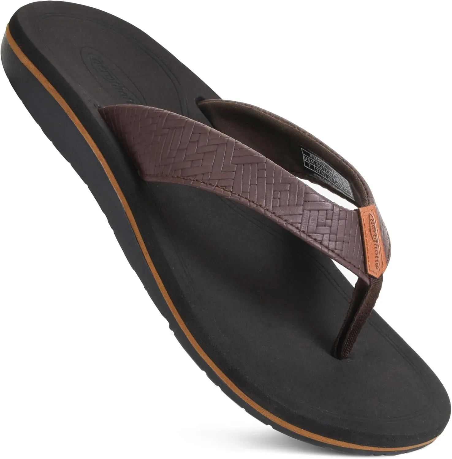 AEROTHOTIC Flip Flops Arch Support Womens – Slip On Recovery Plantar Fasciitis Relief Orthotic Slippers – Lightweight Thong Cushioning Sandals Women – Indoor Outdoor Beach Yoga Mat Footbed Footwear