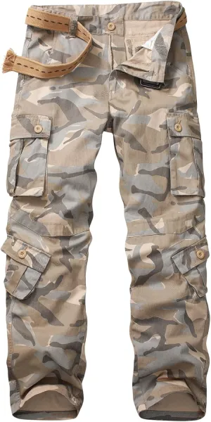 Alfiudad Womens Cargo Pants with Pockets, Women's Casual Military Army Hiking Combat Tactical Work Pants Trousers