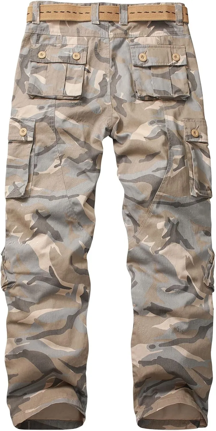 Alfiudad Womens Cargo Pants with Pockets, Women's Casual Military Army Hiking Combat Tactical Work Pants Trousers