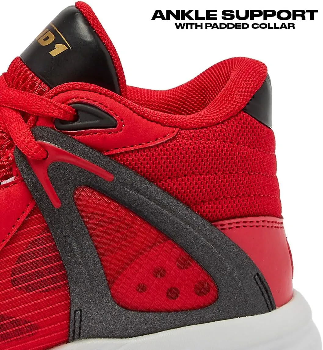 AND1 Girls & Boys Basketball Shoes, Boys High Top Sneakers, Size Little Kid 1 to Big Kid 7 - Cool Basketball Shoes for Kids and Youth
