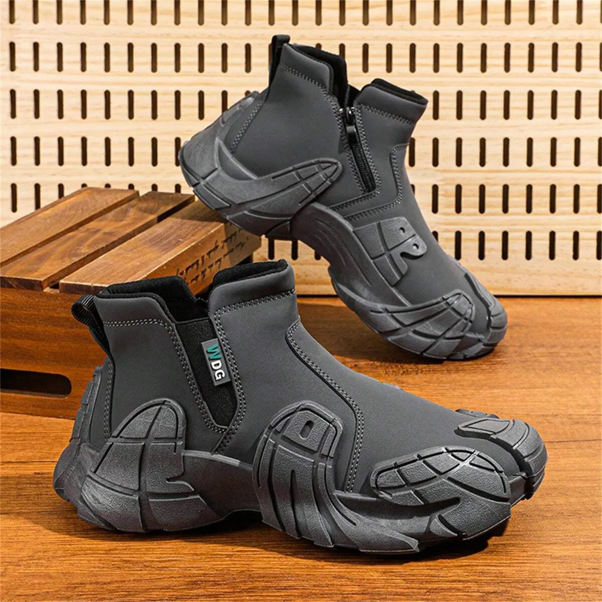 Anti-Slip Side Zipper Safety Shoes