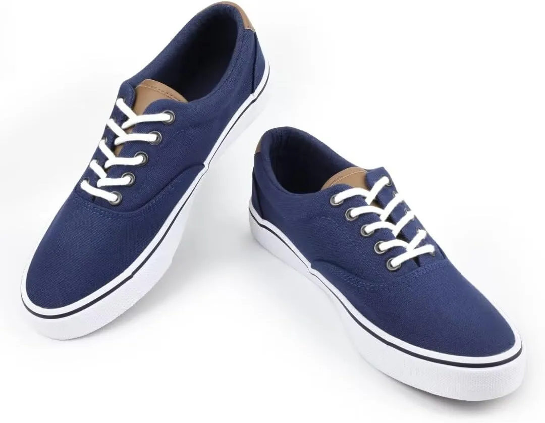 ANTLULU Mens Canvas Shoes Low Top Fashion Sneakers Lace Up Casual Shoes