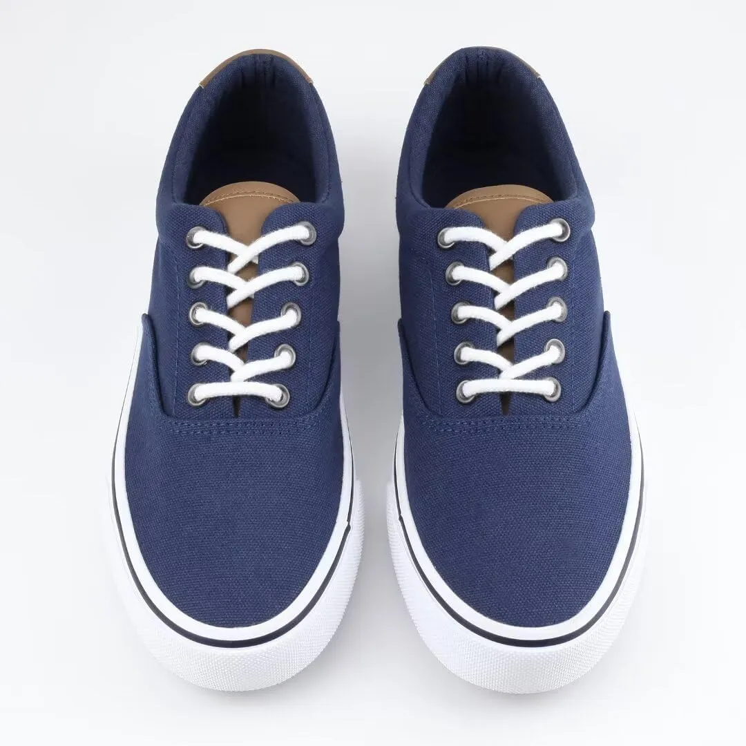 ANTLULU Mens Canvas Shoes Low Top Fashion Sneakers Lace Up Casual Shoes