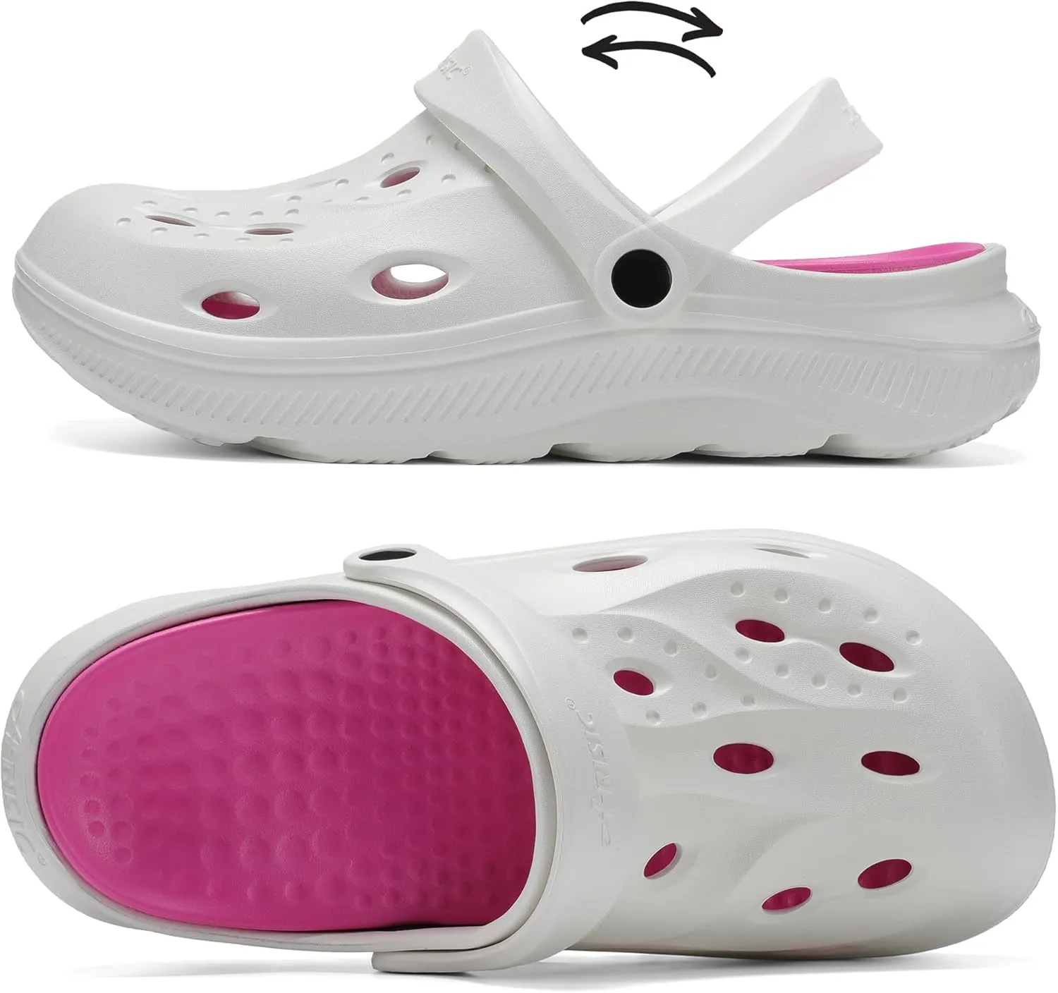Arch Support Clogs Mens Womens Garden Shoes Lightweight Outdoor Beach Slippers Recovery Sandals with Removable Thick Insoles