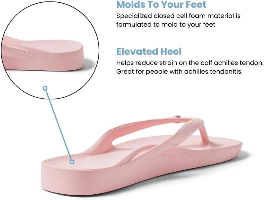Archies Arch Support Flip Flops for Men & Women – Orthotic Sandals for Plantar Fasciitis Relief – Lightweight, Cushioning, Shock-Absorbing Thong Sandals for Walking, Foot Pain & All-Day Comfort