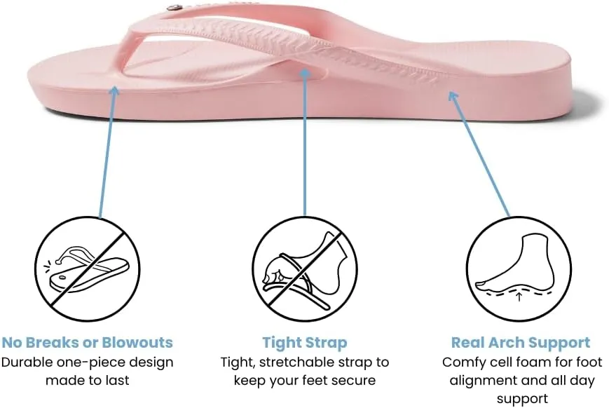 Archies Arch Support Flip Flops for Men & Women – Orthotic Sandals for Plantar Fasciitis Relief – Lightweight, Cushioning, Shock-Absorbing Thong Sandals for Walking, Foot Pain & All-Day Comfort