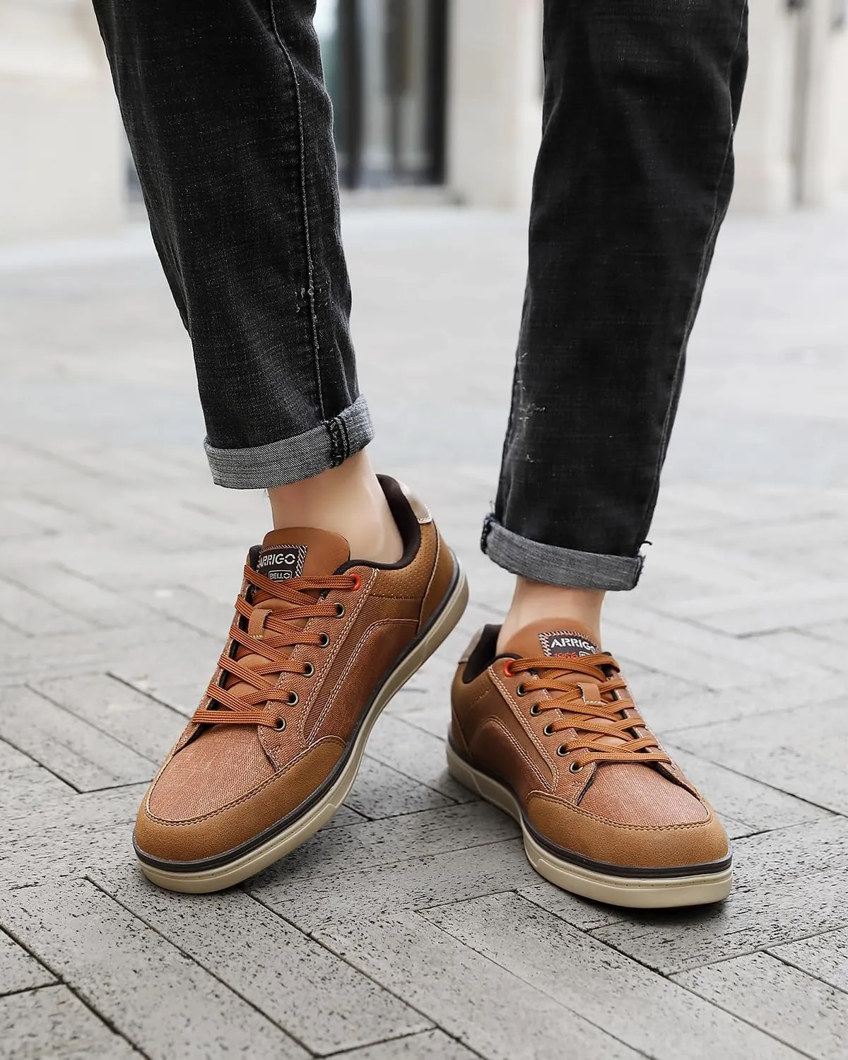ARRIGO BELLO Mens Casual Shoes Fashion Sneakers Breathable Comfort Classic Lace-Up Low Top Walking Shoes