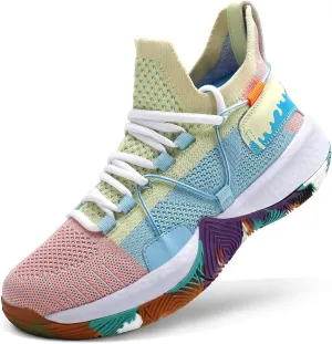ASHION Men Basketball Shoes Arch Support Mens Sneakers Anti Slip Breathable Comfortable High Top Sports Running Walking Tennis Shoes