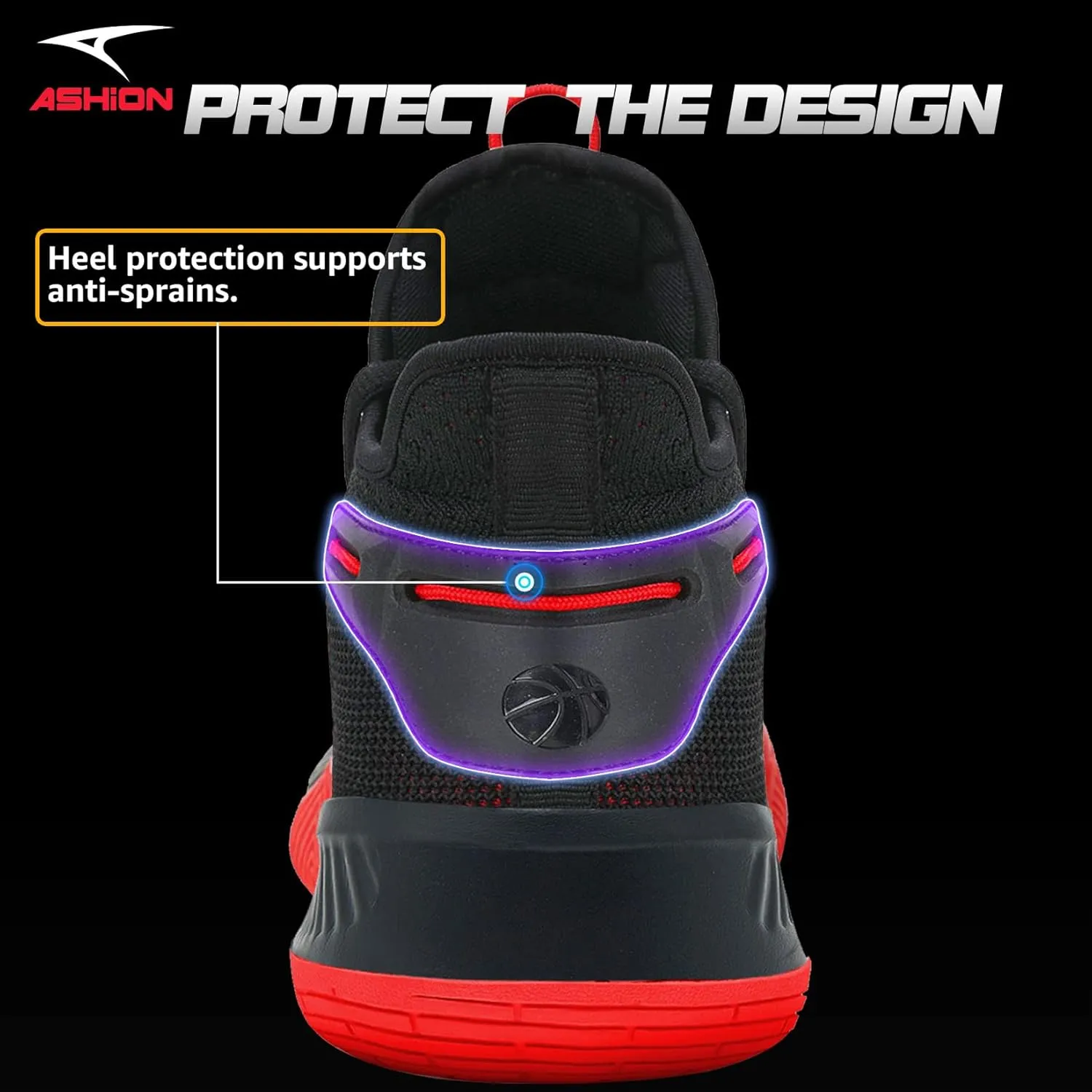 ASHION Men Basketball Shoes Arch Support Mens Sneakers Anti Slip Breathable Comfortable High Top Sports Running Walking Tennis Shoes