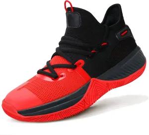 ASHION Men Basketball Shoes Arch Support Mens Sneakers Anti Slip Breathable Comfortable High Top Sports Running Walking Tennis Shoes