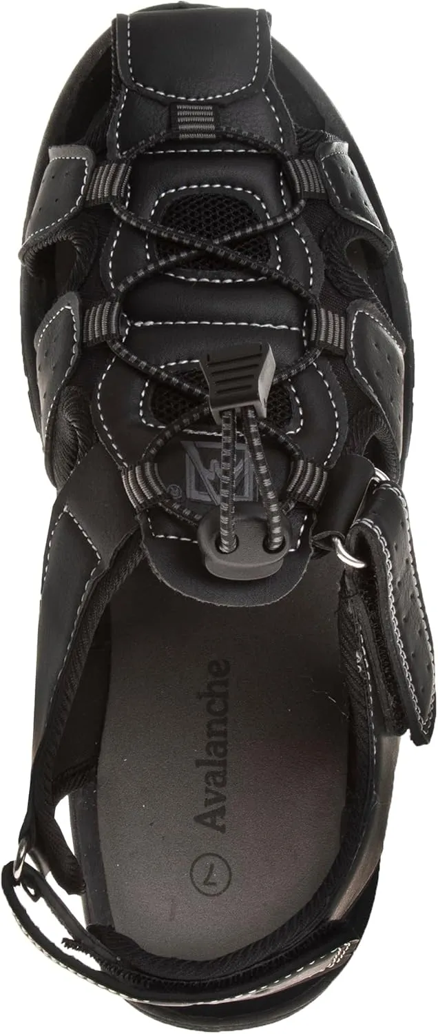 Avalanche Men's Closed Toe Strap Adjustable Summer Beach Waterproof Fisherman Sandal Watershoe