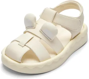 Balabala Toddler Girls Sandals Lightweight Cozy Sandals Cute Summer Shoes with Hook and Loop