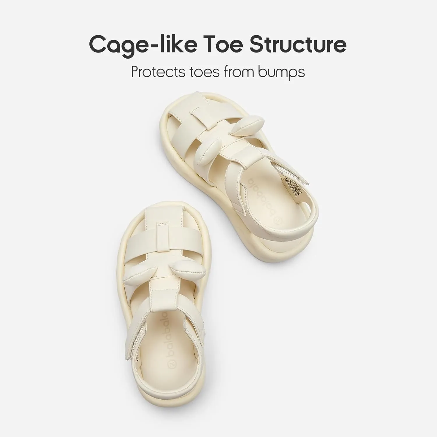 Balabala Toddler Girls Sandals Lightweight Cozy Sandals Cute Summer Shoes with Hook and Loop