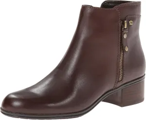Bandolino Women's Carrington Leather Boot,Dark Brown,7.5 M US