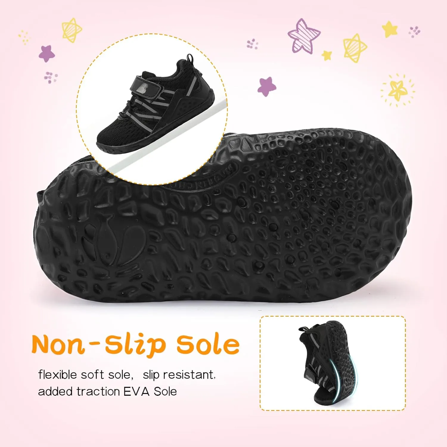 BARERUN Baby Sneakers Toddler Shoes Soft Anti-Slip Sole Newborn First Walkers Infant Toddler Breathable Athletic Running Shoes