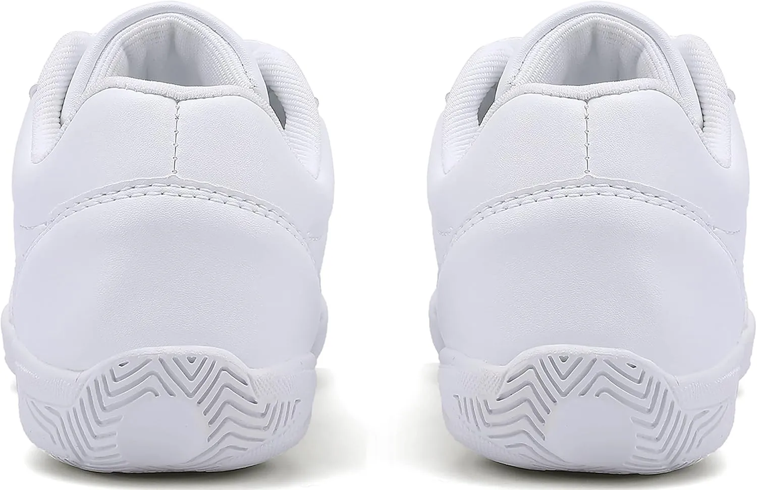 BAXINIER Girls White Cheerleading Dance Shoes Athletic Training Tennis Breathable Youth Competition Cheer Sneakers