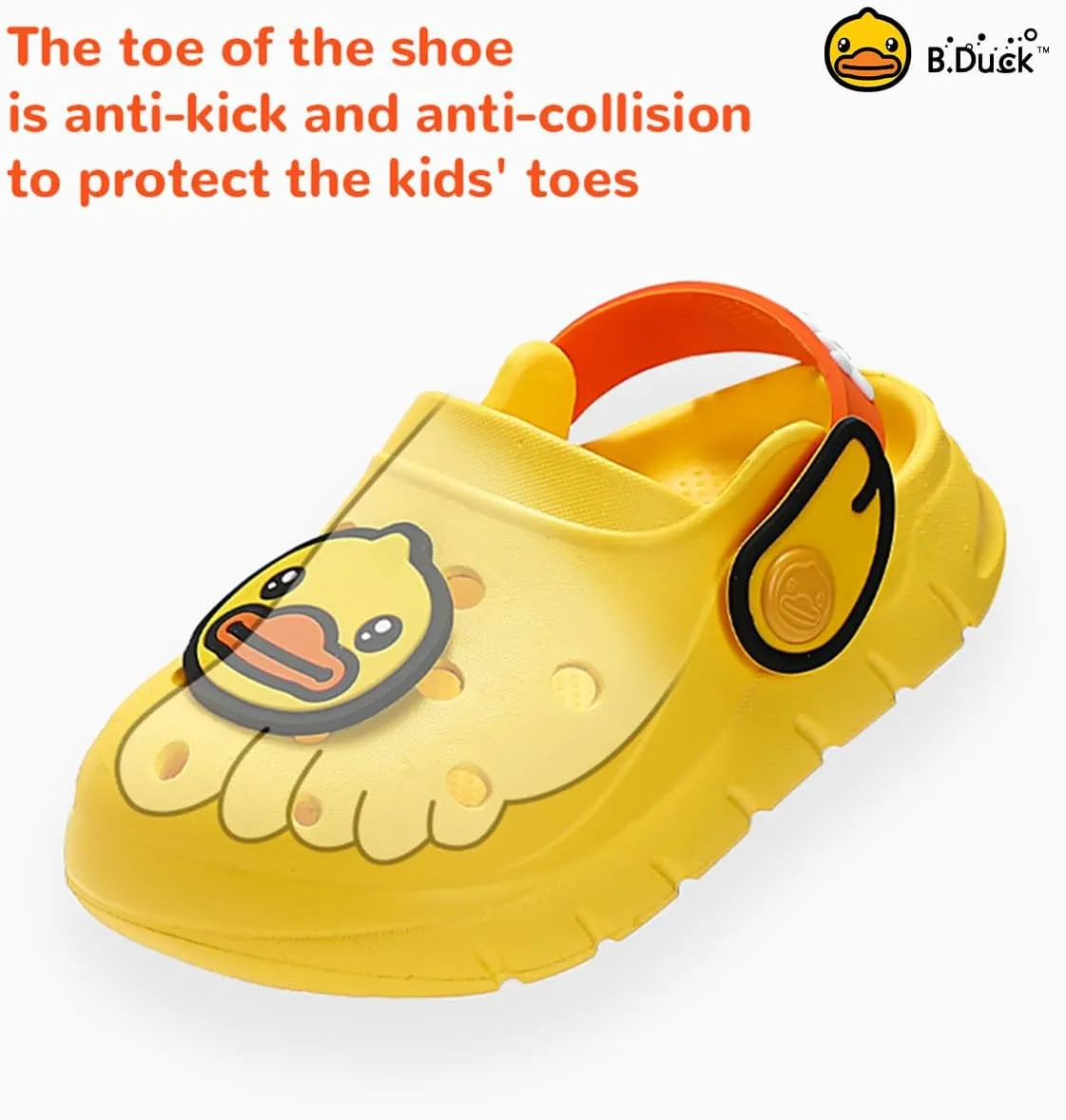 B.Duck Little Kids Toddler Clogs Garden Shoes Boys Girls Cartoon Dinosaur Slides Non-Slip Pool Sandals