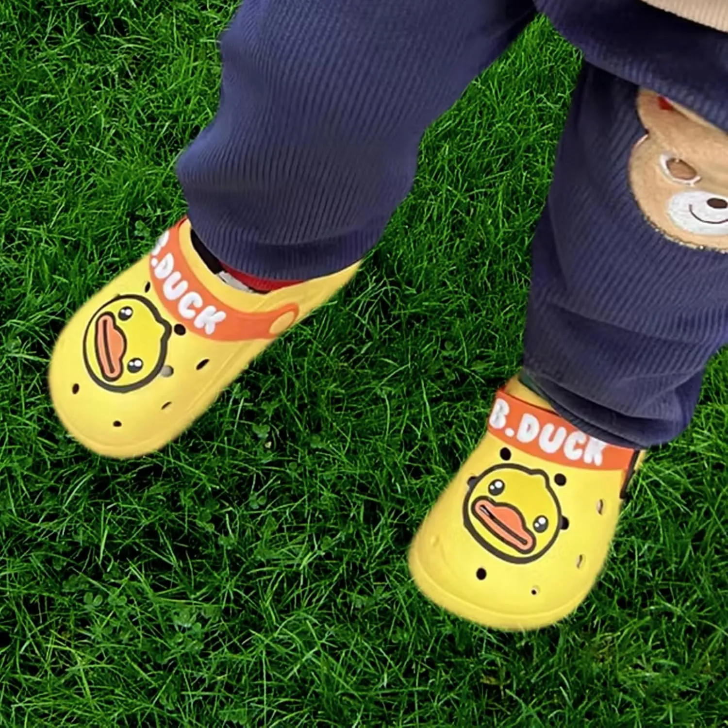 B.Duck Little Kids Toddler Clogs Garden Shoes Boys Girls Cartoon Dinosaur Slides Non-Slip Pool Sandals