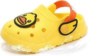 B.Duck Little Kids Toddler Clogs Garden Shoes Boys Girls Cartoon Dinosaur Slides Non-Slip Pool Sandals