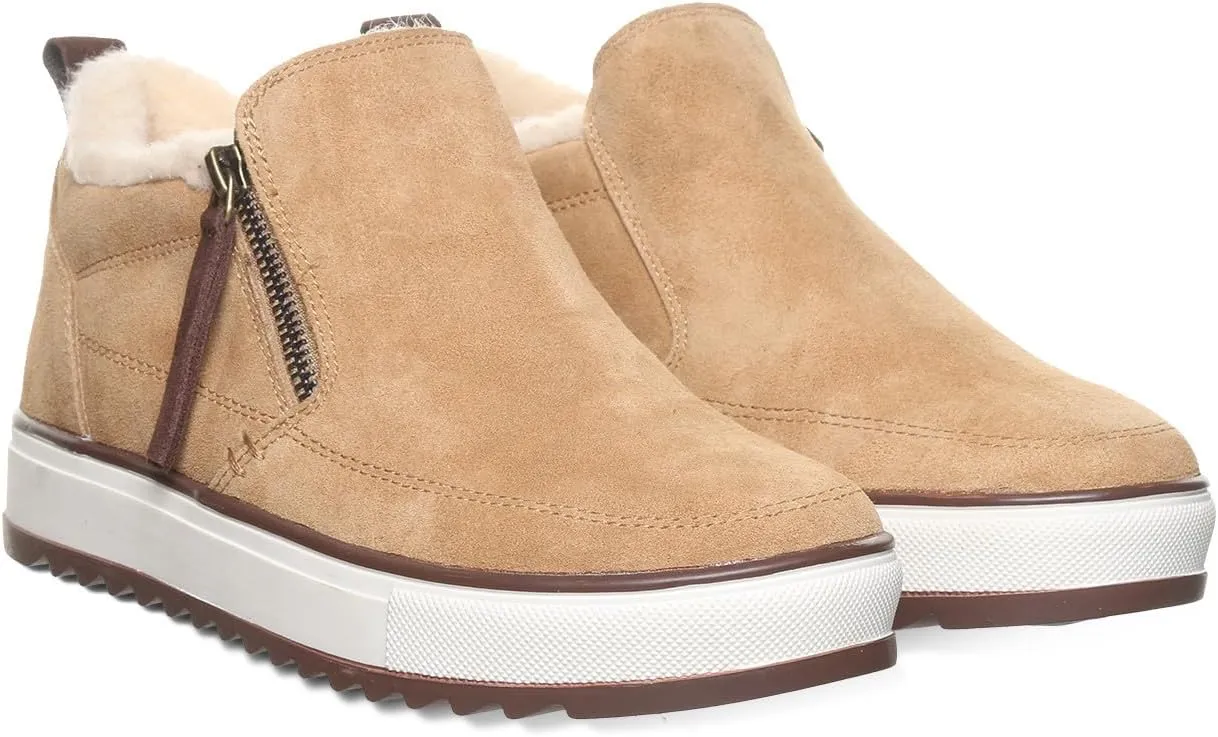 BEARPAW Women's Amanza Bootie | Classic Suede Zipper Boot | Comfortable Winter Boot | Multiple Colors & Sizes