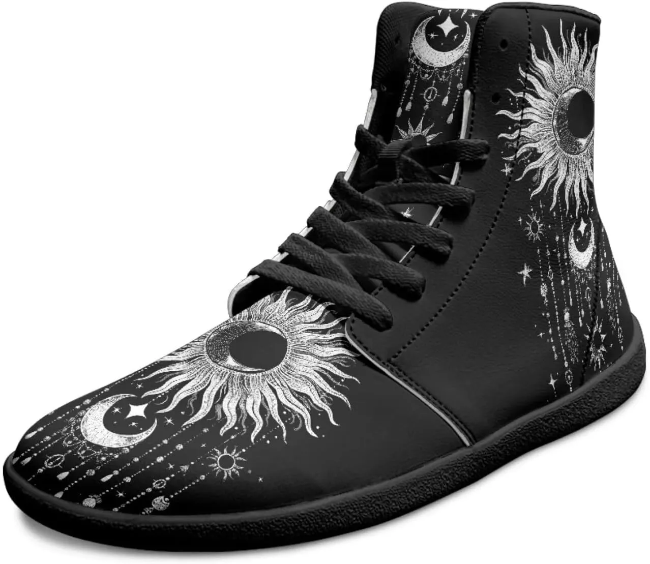 Binienty Men's Wide Barefoot Shoes High Top Minimalist Sneakers Anti Skid Zero Drop Sport Shoes US 6-14