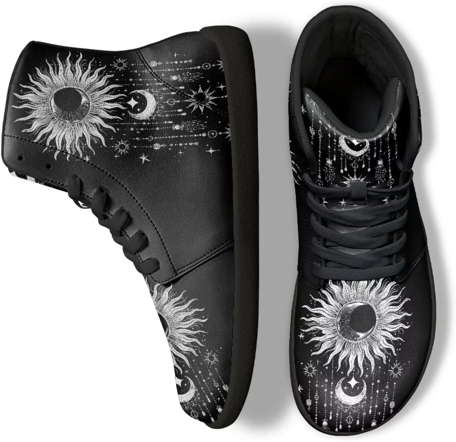 Binienty Men's Wide Barefoot Shoes High Top Minimalist Sneakers Anti Skid Zero Drop Sport Shoes US 6-14