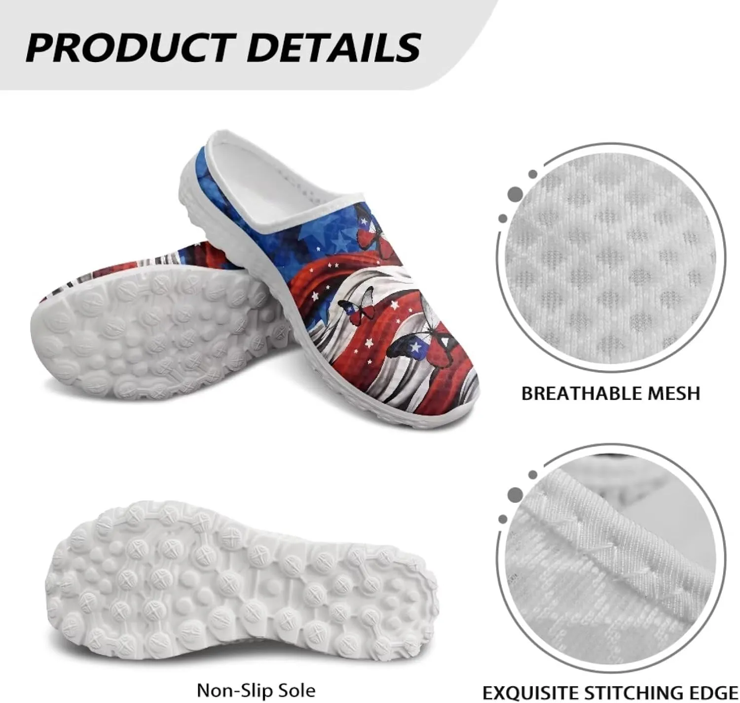 Binienty Mule Sneakers for Women Soft EVA Sole Anti-Slip Garden Clogs Fashion Slip on Loafers