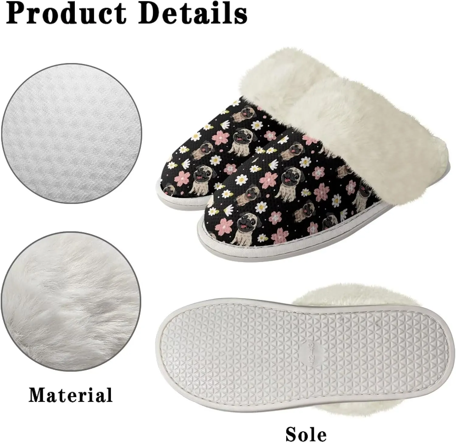 Binienty Women Fuzzy Slippers Slip On Slippers for Men Ladies Casual Winter Shoes Indoor