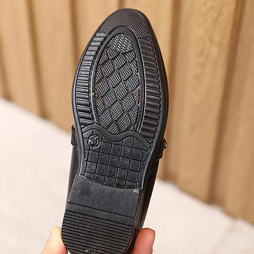 Boys Classic PU Leather School Uniform Oxfords Casual Dress Shoes Loafers Flats