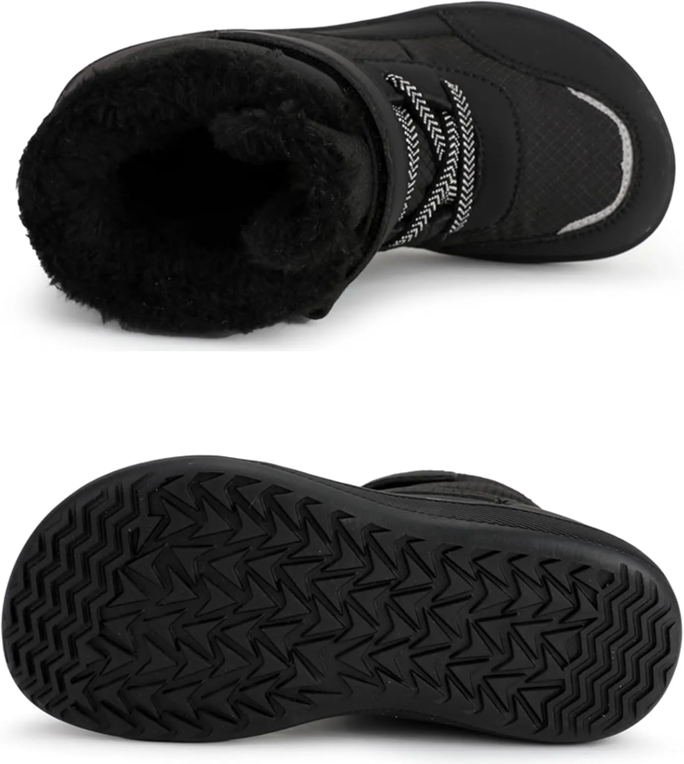 Boys Girls Barefoot Winter Boots With Wide Toe Box Slip Drop Sole Ankle Winter Snow Boots For Toddler//Big Boys Shoes 5