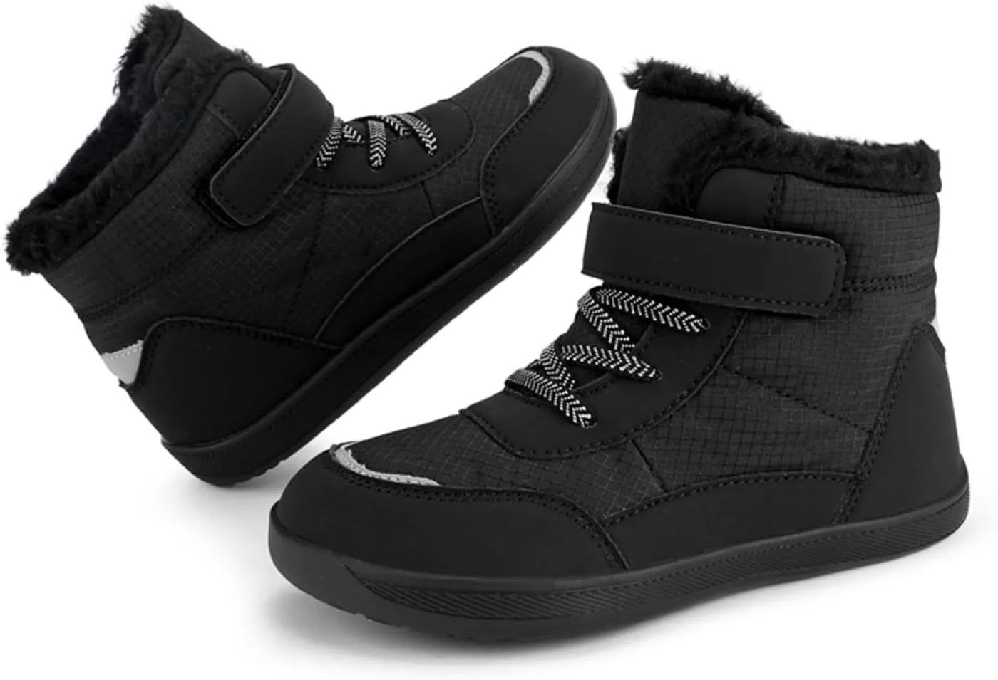 Boys Girls Barefoot Winter Boots With Wide Toe Box Slip Drop Sole Ankle Winter Snow Boots For Toddler//Big Boys Shoes 5