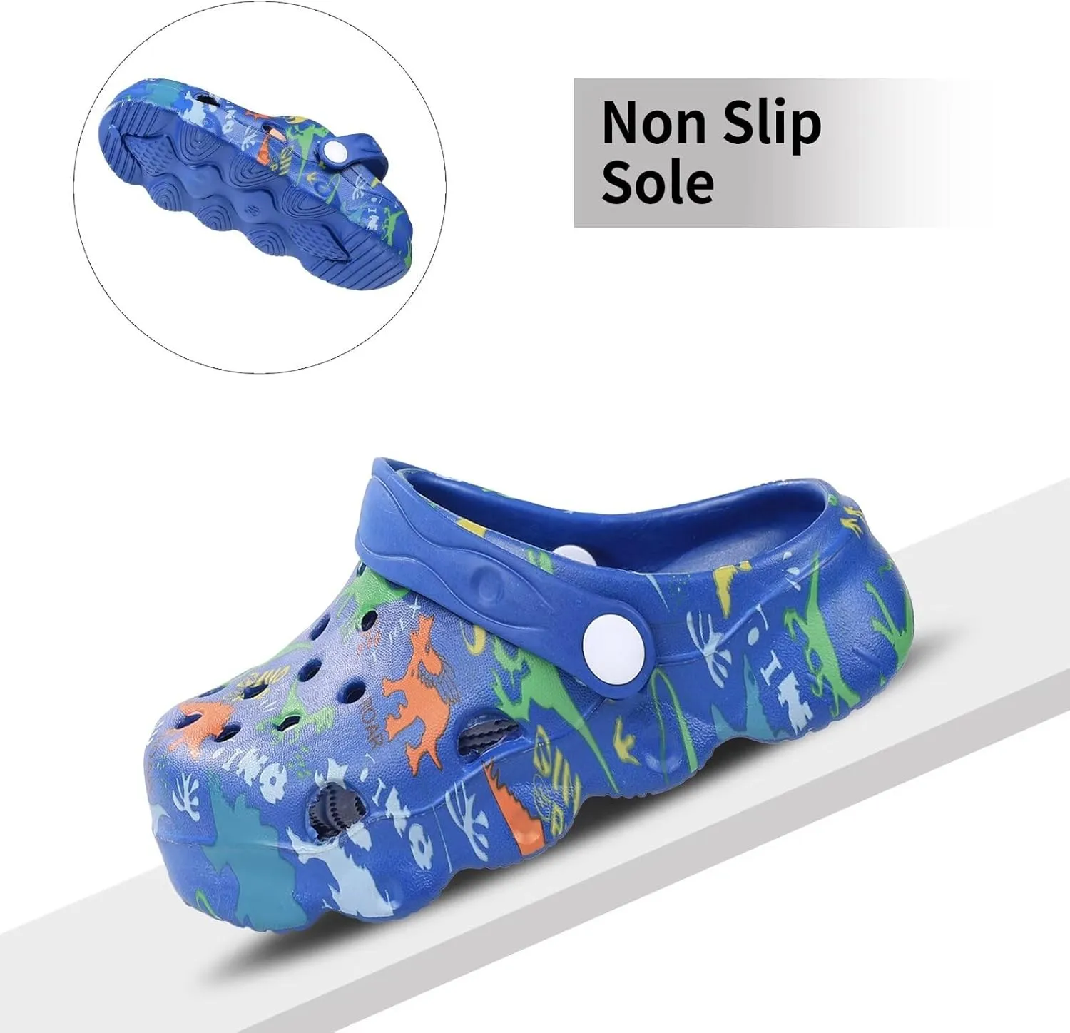 Boys Girls Cute Clogs Shoes Lightweight Garden Shoes Slip On Beach Slides Sandals
