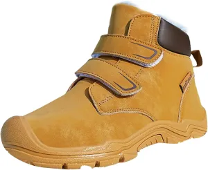 Boys Girls Winter Warm Outdoor Hiking Boots Comfortable Plush Lined Anti-Collision Non-Slip Walking Snow Boots