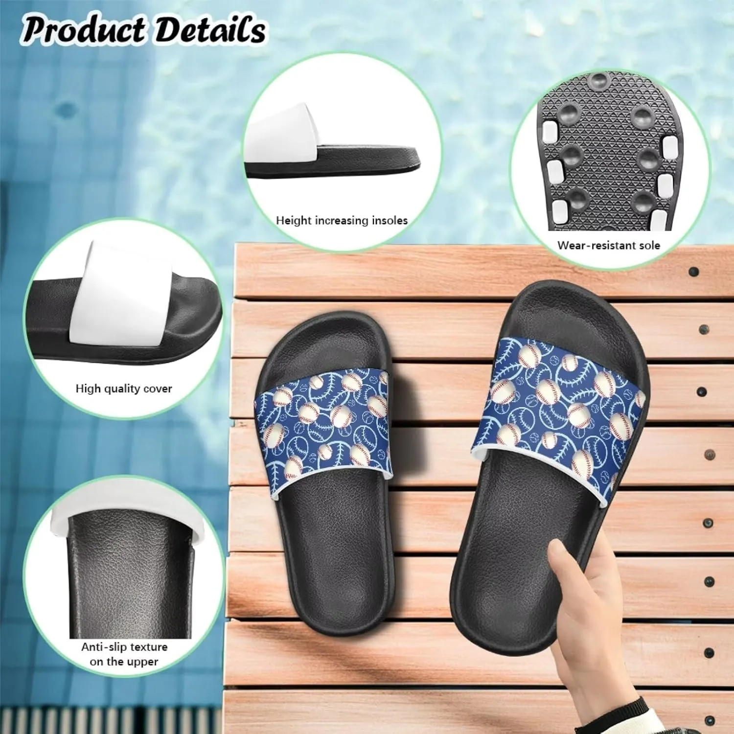 Boys Slides Cool Animal Cloud Slides for Kids Summer House Slippers Beach Sandals