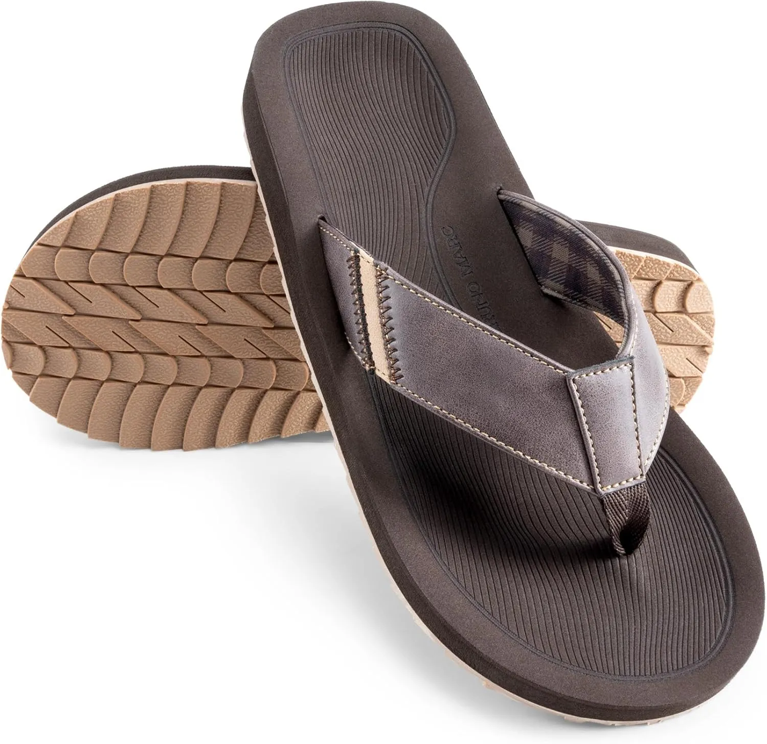 Bruno Marc Men's Beach Flip Flops Thong Sandals Lightweight Soft & Supportive Footbed Summer Shoes