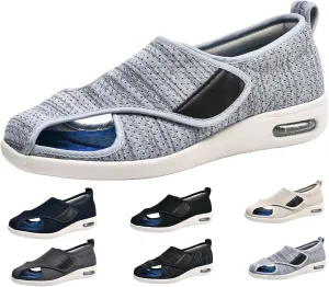 bumuam Lightweight Walking Sneakers,Women's Diabetic Sandals, Adjustable Width Arthritis&Edema Shoes for Elderly Arthritis Edema Swollen Feet