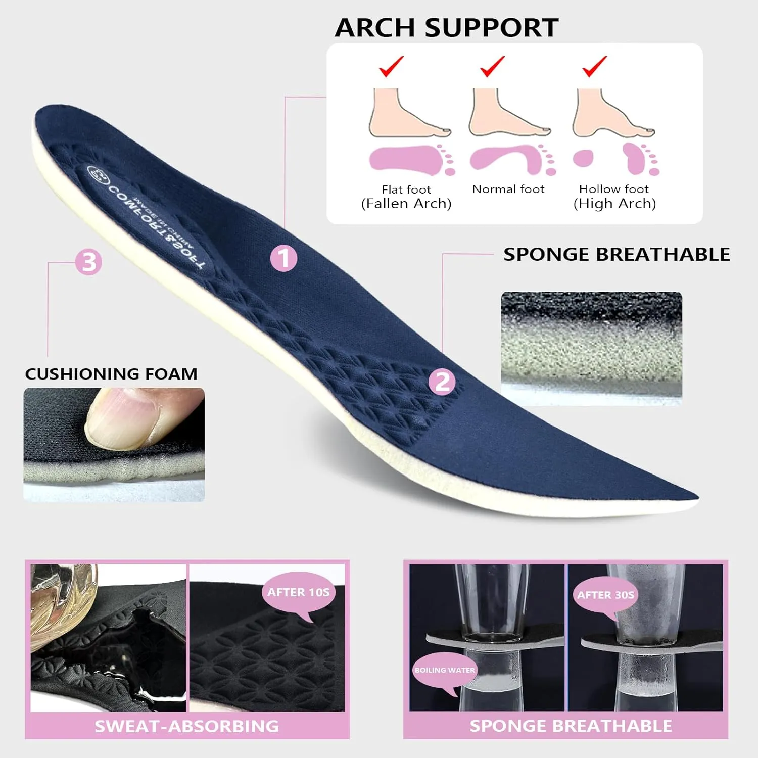 Buyrew Women's Flats Pointed Toe Ballet Shoes Knit Dress Shoes Low Wedge Slip On Arch Support Walking Office Business Flats