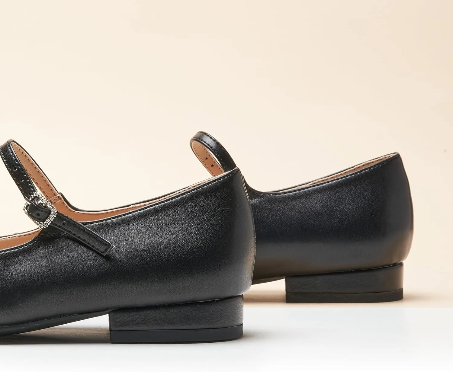 C. Paravano Women's Mary Jane Flats | Round Toe Leather Ballet Flats with Adjustable Strap, Dressy and Casual Shoes for Office,Travel,Bridal, Church,Business Meetings & Daily Wear